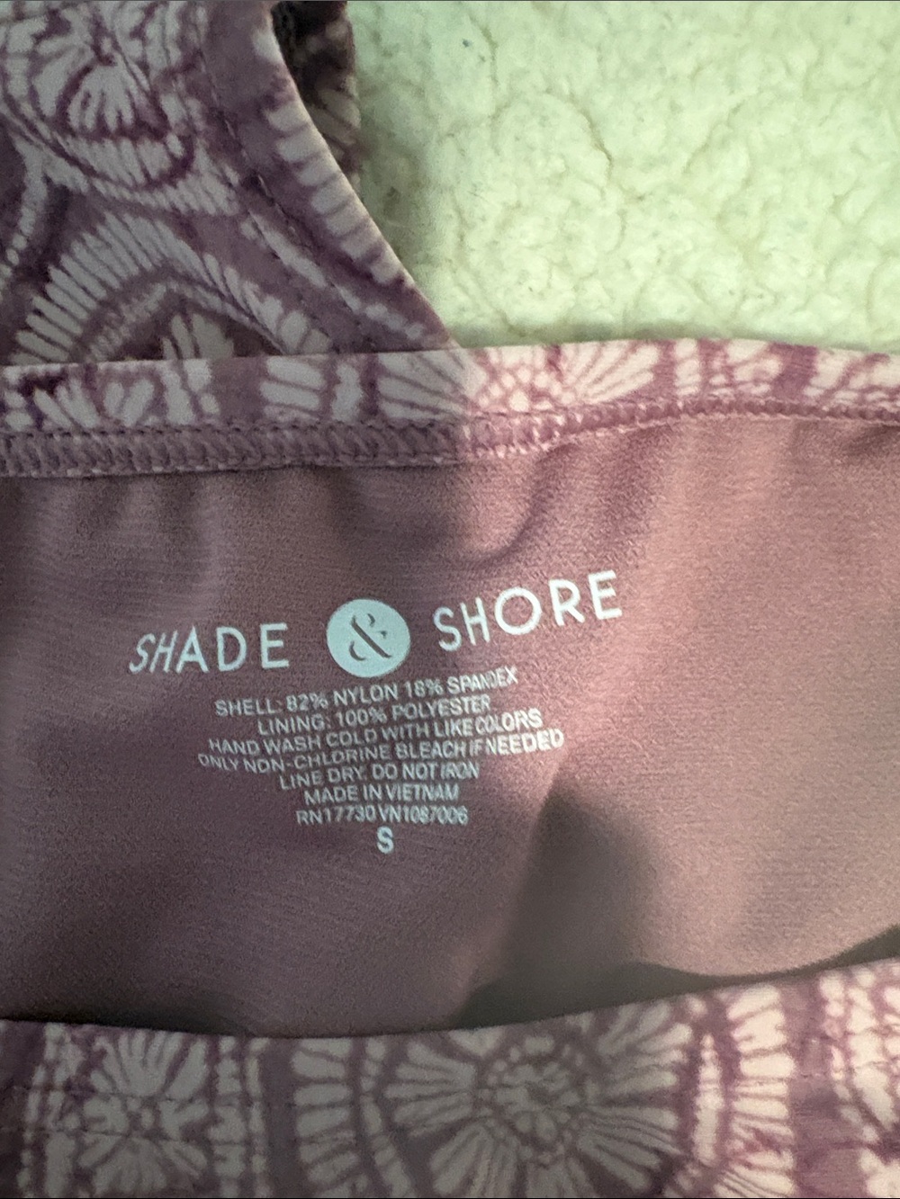 High-Waist Puple Patterned Bikini Set - Picture 8 of 8